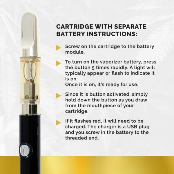 CBD Button Vape Pen Battery