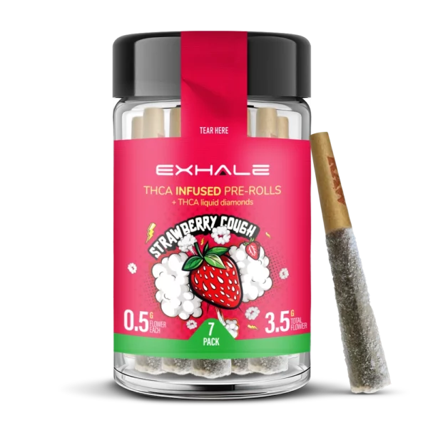 THCA Baby J's - Triple Infused Pre-roll - Strawberry Cough Strain