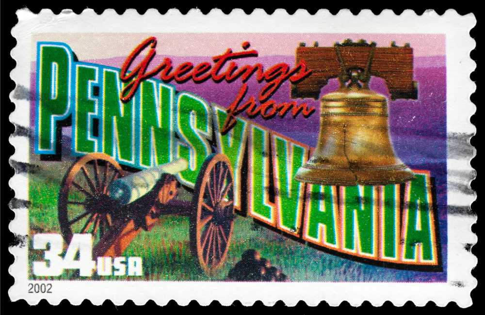 pennsylvania state stamp 34 cents