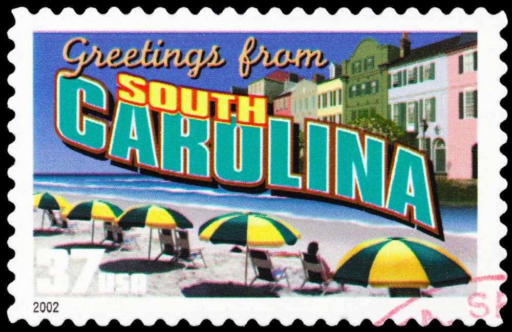 greetings from south carolina stamp