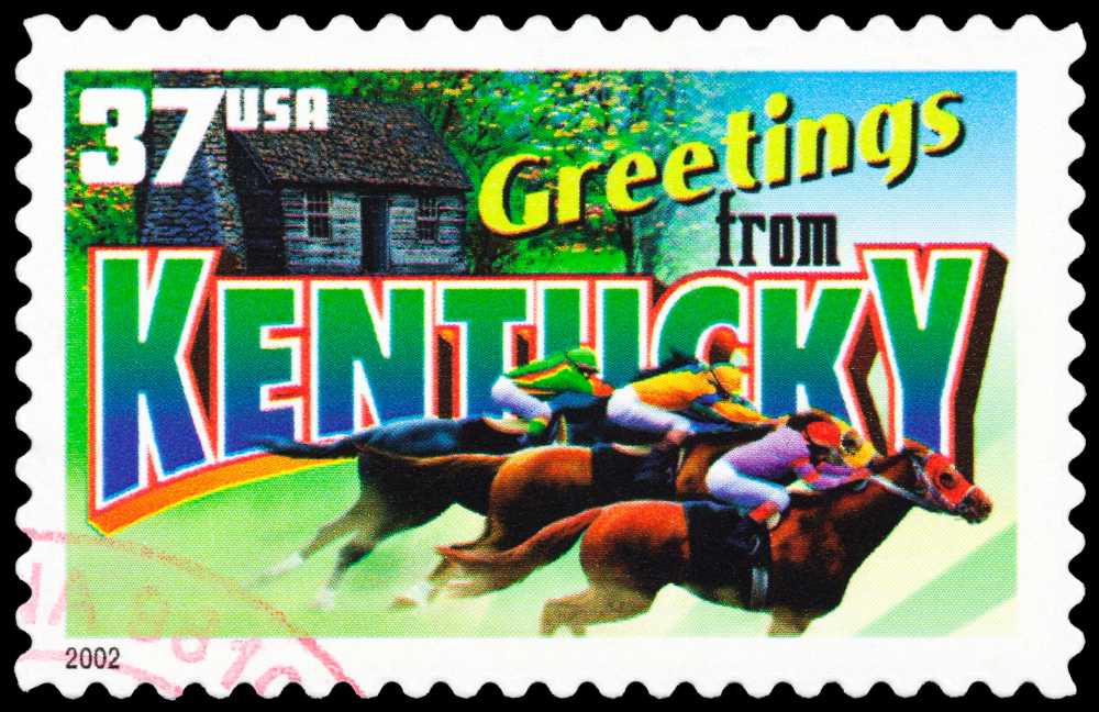 kentucky state 37 cents stamp