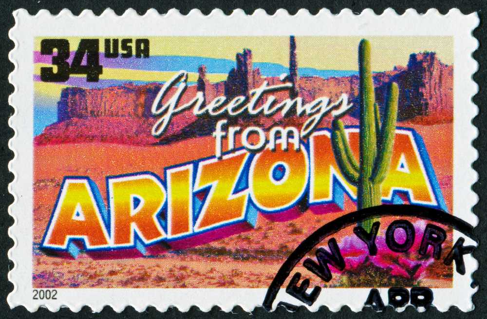 greetings from arizona 34 cent stamp